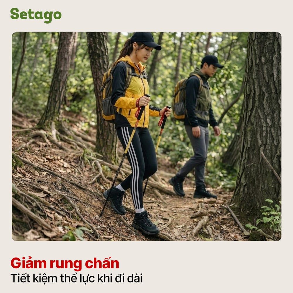 Gậy chạy trail Contoose T800 sợi carbon siêu nhẹ