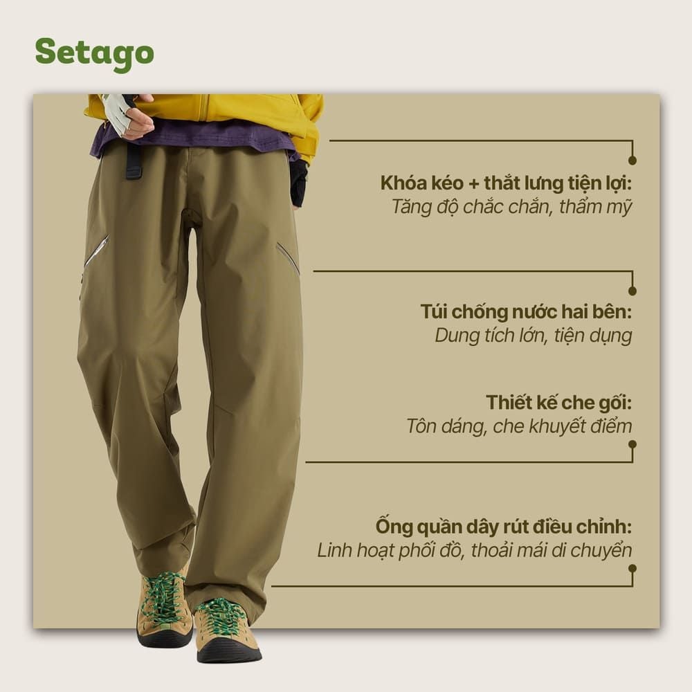 Quần dã ngoại leo núi chống nước DryPeak - Chống nước, khô ráo ở mọi cao dộ