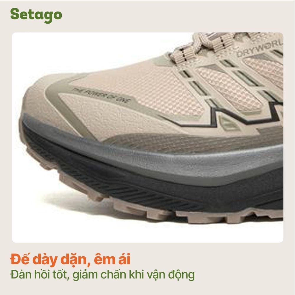 Giày dã ngoại DryWorld chống nước bám địa hình