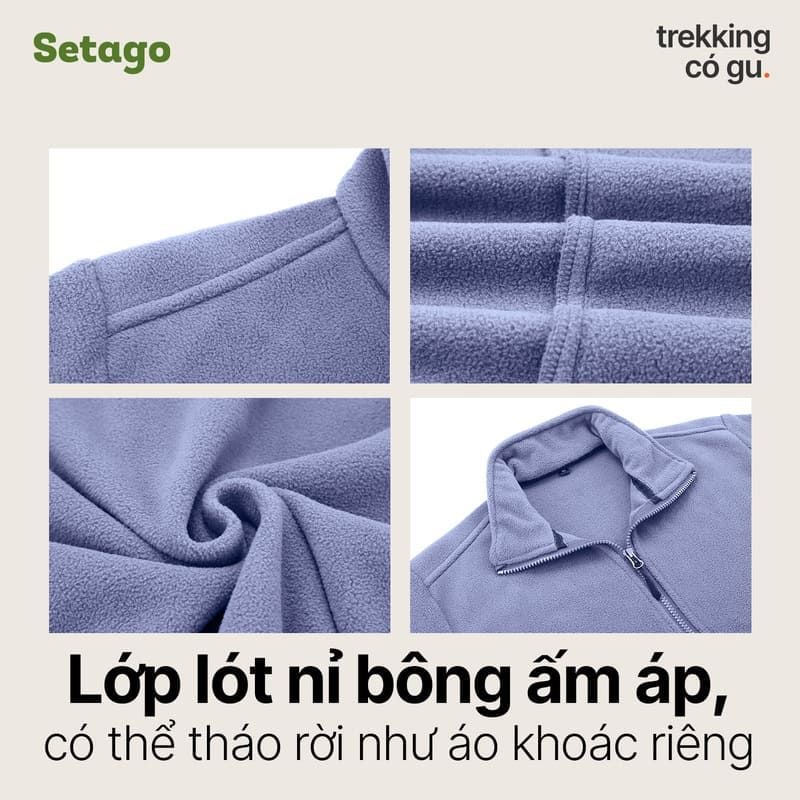 Áo khoác leo núi ExCore 3 trong 1 lót nỉ tháo rời