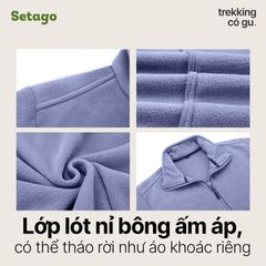 Áo khoác leo núi ExCore 3 trong 1 lót nỉ tháo rời