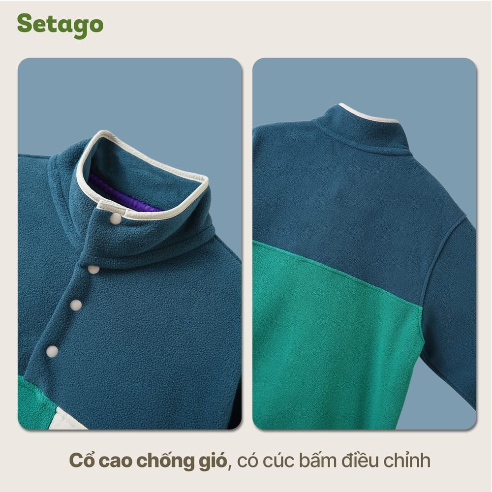 Áo nỉ bông Froza cổ cao giữ ấm phong cách Outdoor