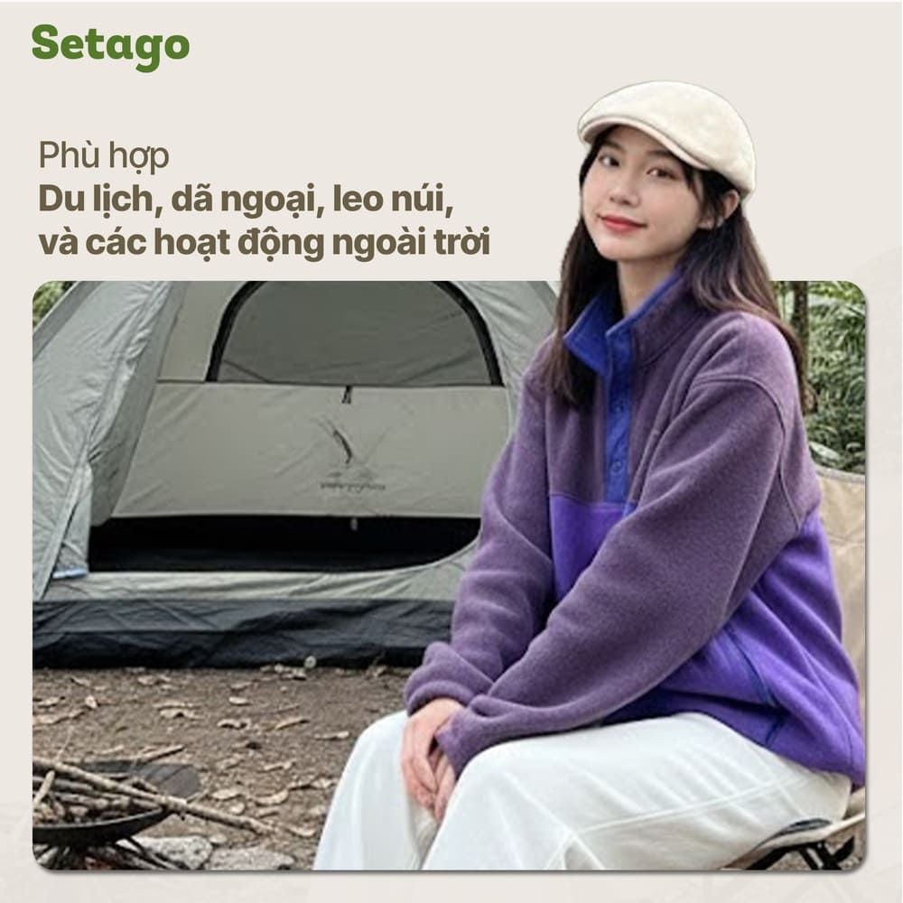 Áo nỉ bông Froza cổ cao giữ ấm phong cách Outdoor