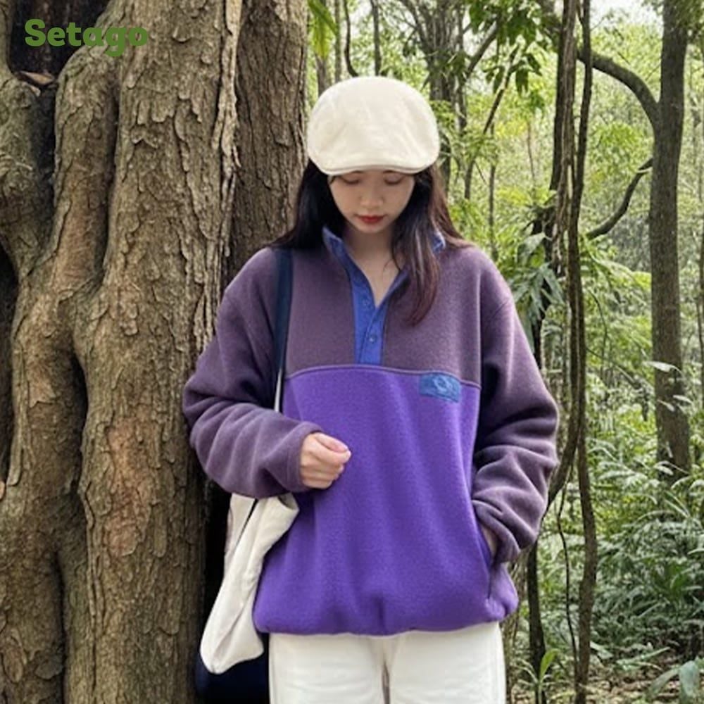 Áo nỉ bông Froza cổ cao giữ ấm phong cách Outdoor