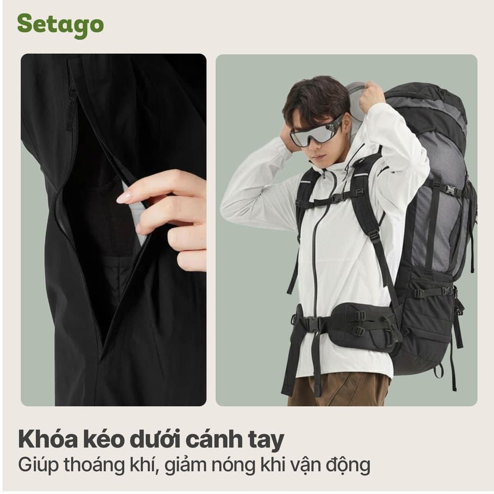 Áo khoác dã ngoại, leo núi chống nước tối đa Setago GTX