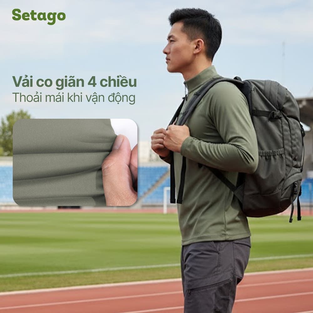 Áo thun Haven Halfzip nhẹ thoáng khí cho nam