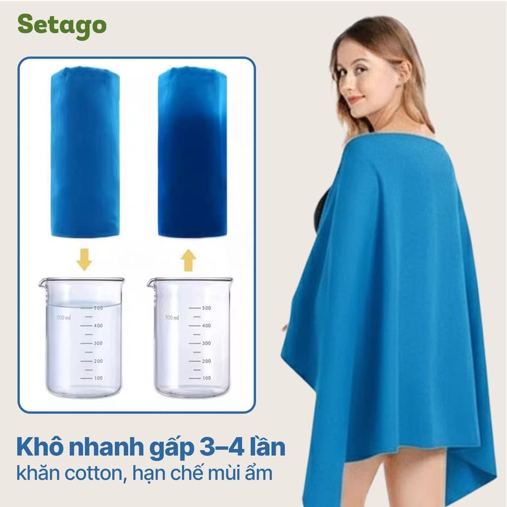 Khăn Microfiber Setago – Nhanh khô, Siêu nhẹ