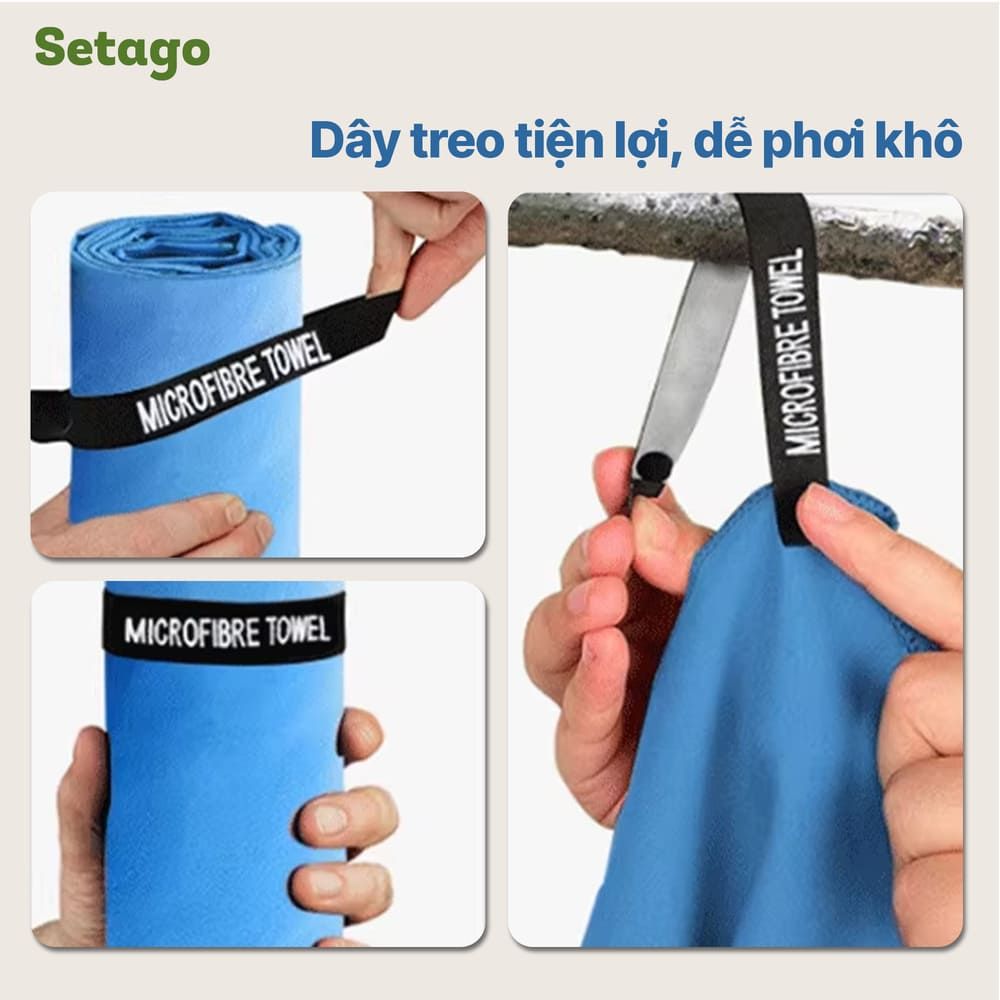 Khăn Microfiber Setago – Nhanh khô, Siêu nhẹ