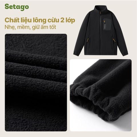 Áo khoác nỉ lông cừu Midzip – Ấm, Nhẹ, Linh Hoạt
