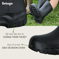 Ủng đi mưa Muddy chống nước chống trơn trượt
