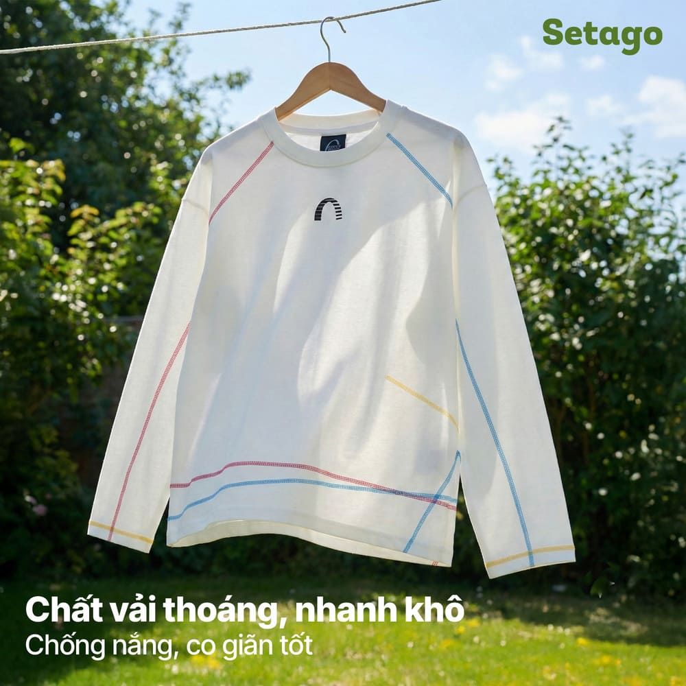 Áo dài tay NiceBad Oversize thể thao