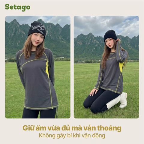 Áo dài tay thể thao, dã ngoại Noro nỉ mềm nhẹ, giữ ấm mùa đông