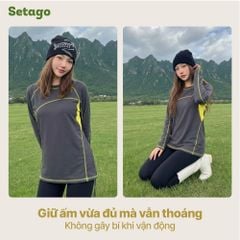 Áo dài tay thể thao, dã ngoại Noro nỉ mềm nhẹ, giữ ấm mùa đông