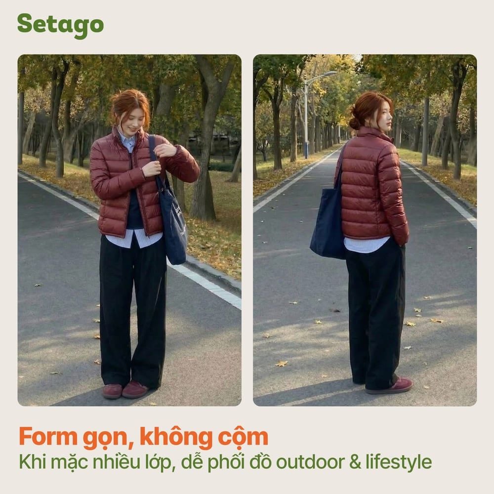 Áo khoác phao Puffy Setago siêu nhẹ 200g