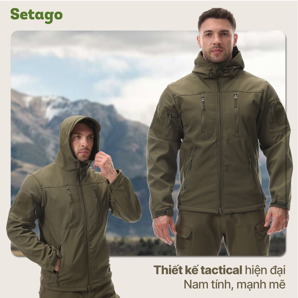Áo khoác dã ngoại dáng quân đội Tactical V2