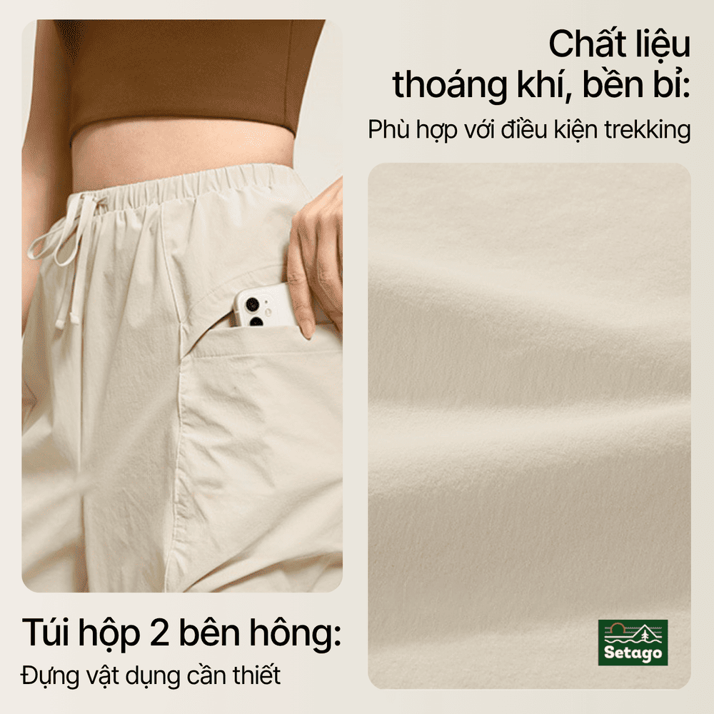 Quần Wide Track Pants Setago ống rộng đa năng