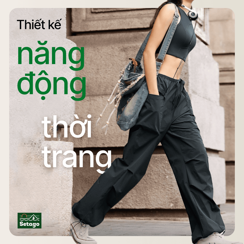 Quần Wide Track Pants Setago ống rộng đa năng