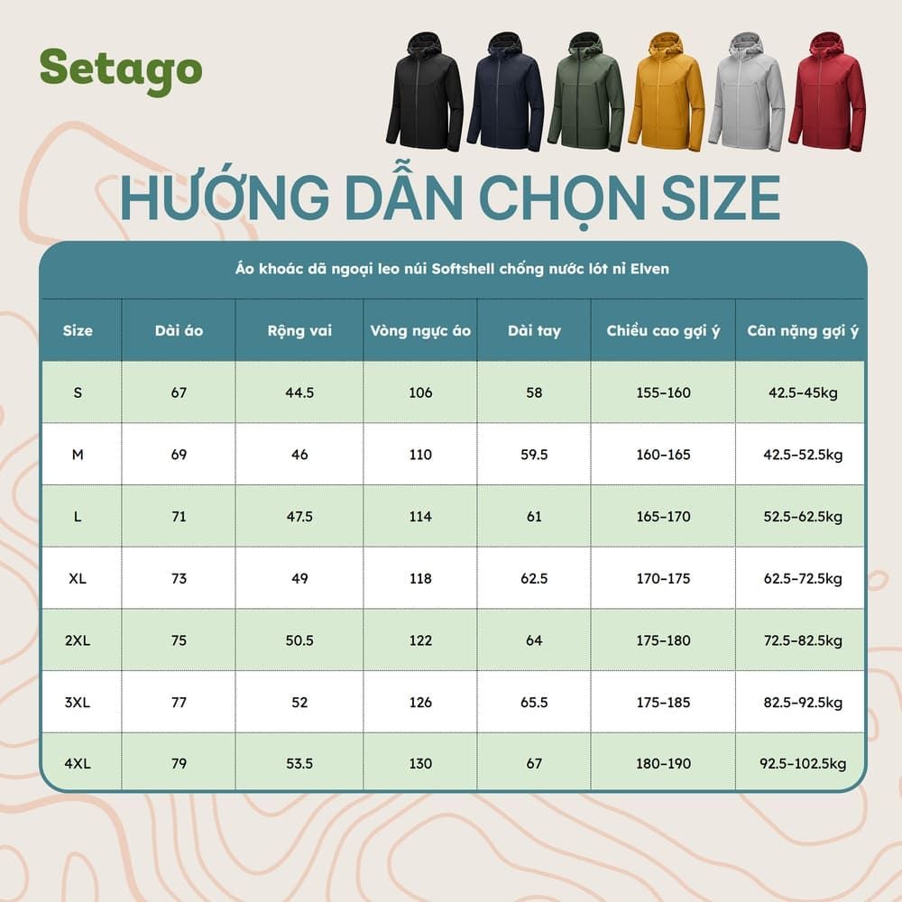 Áo khoác Softshell Elven chống nước lót nỉ
