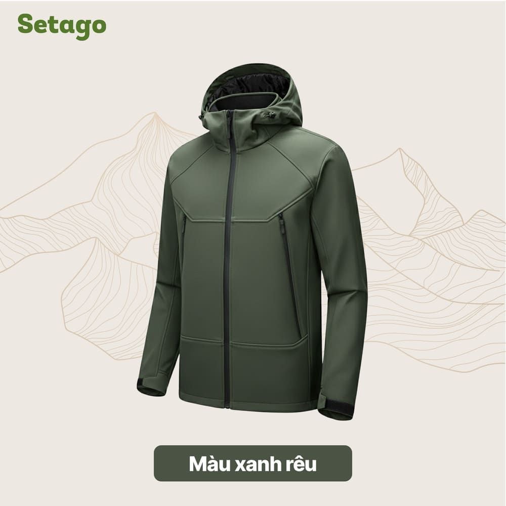 Áo khoác Softshell Elven chống nước lót nỉ