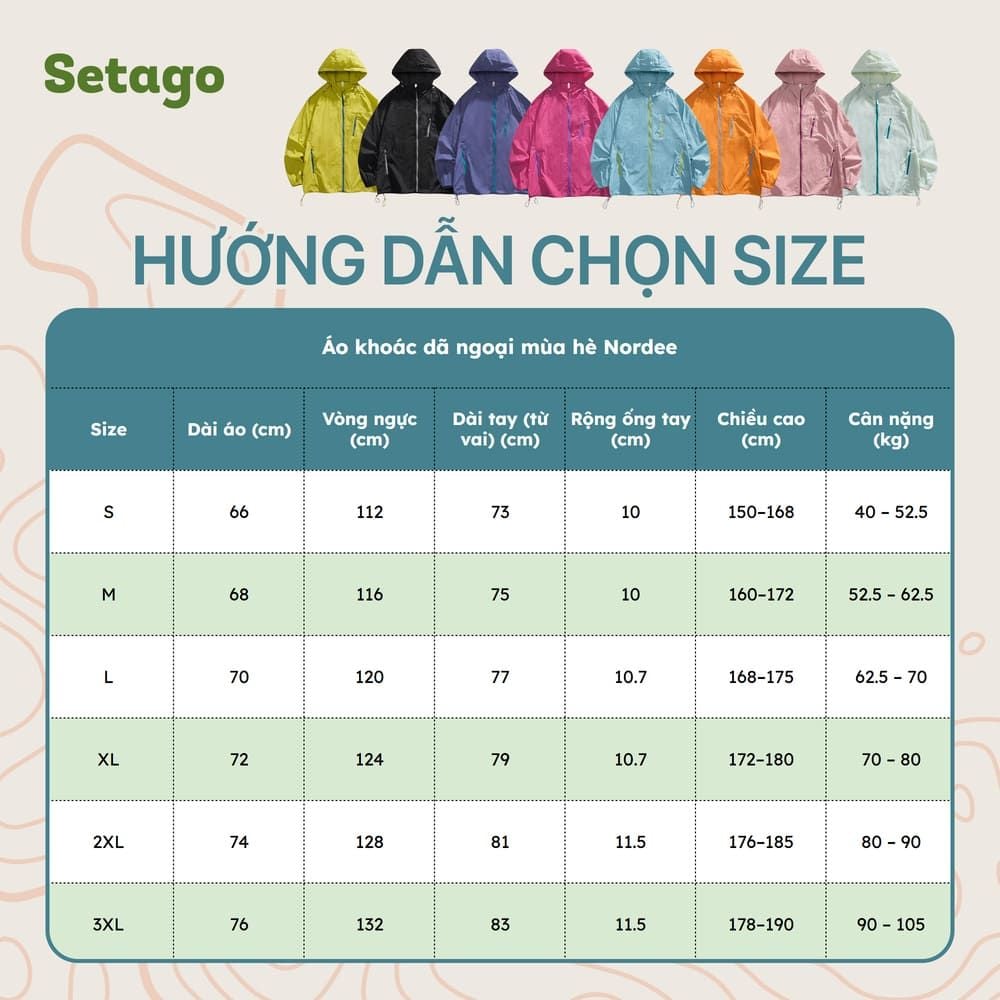 Áo khoác Nordee dã ngoại chống nắng UPF 50+