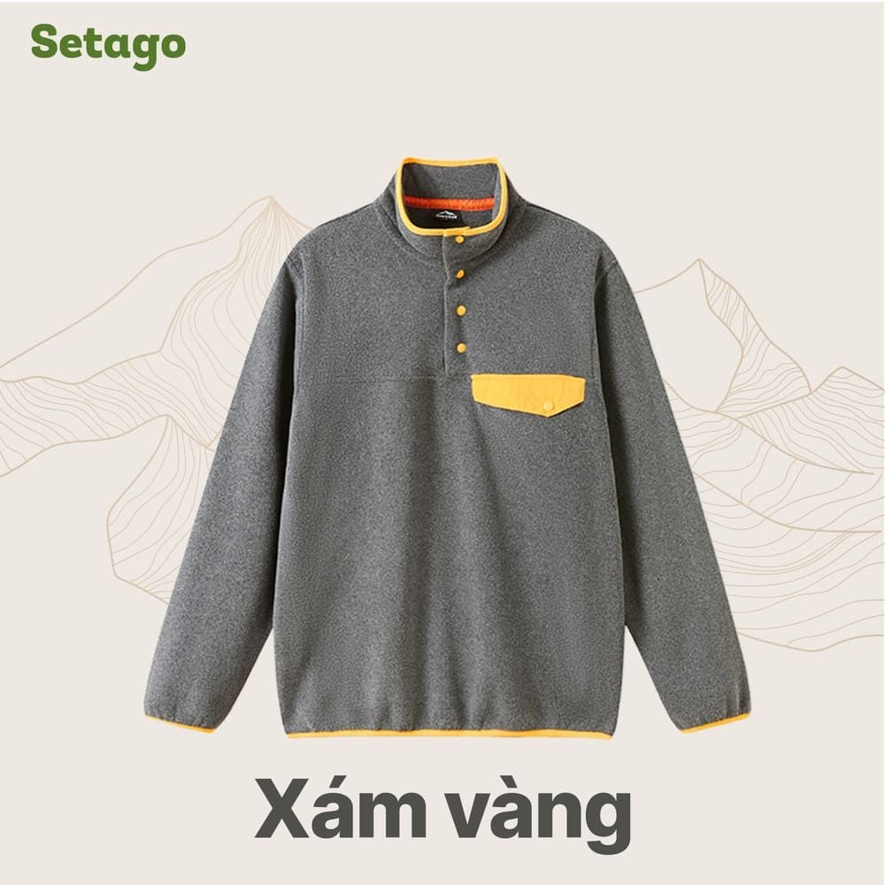 Áo nỉ bông Froza cổ cao giữ ấm phong cách Outdoor