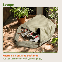 Túi tote vải Waffy dáng hobo chống thấm nhẹ thời trang