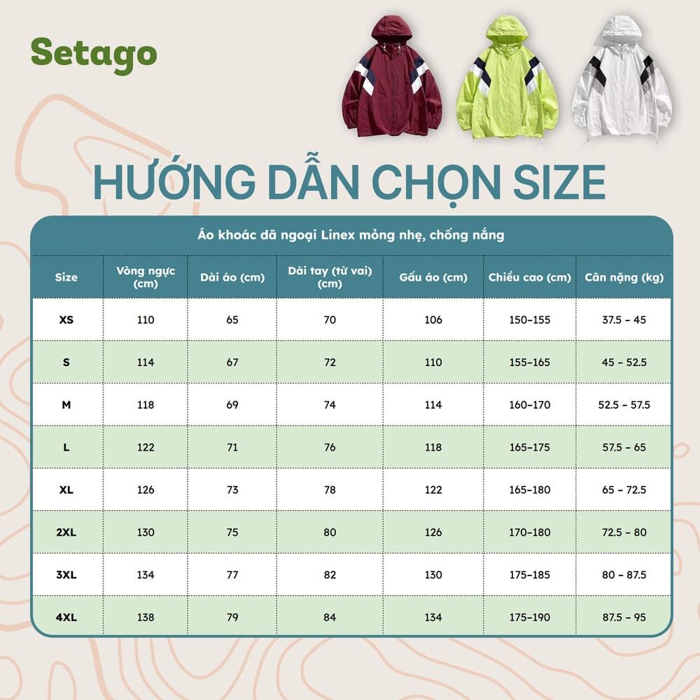 Áo khoác dã ngoại Linex mỏng nhẹ chống nắng