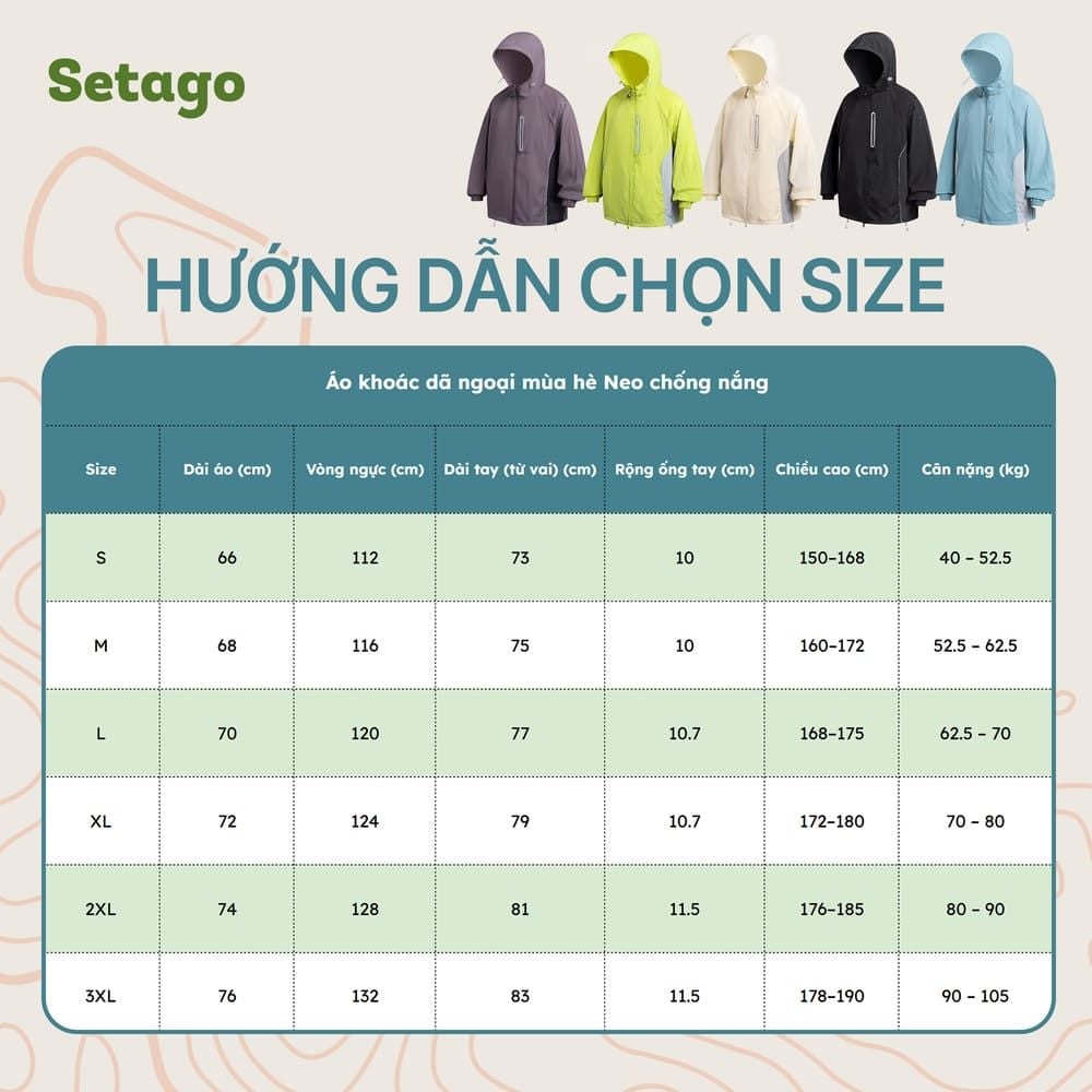Áo khoác dã ngoại Neo mỏng nhẹ chống nắng