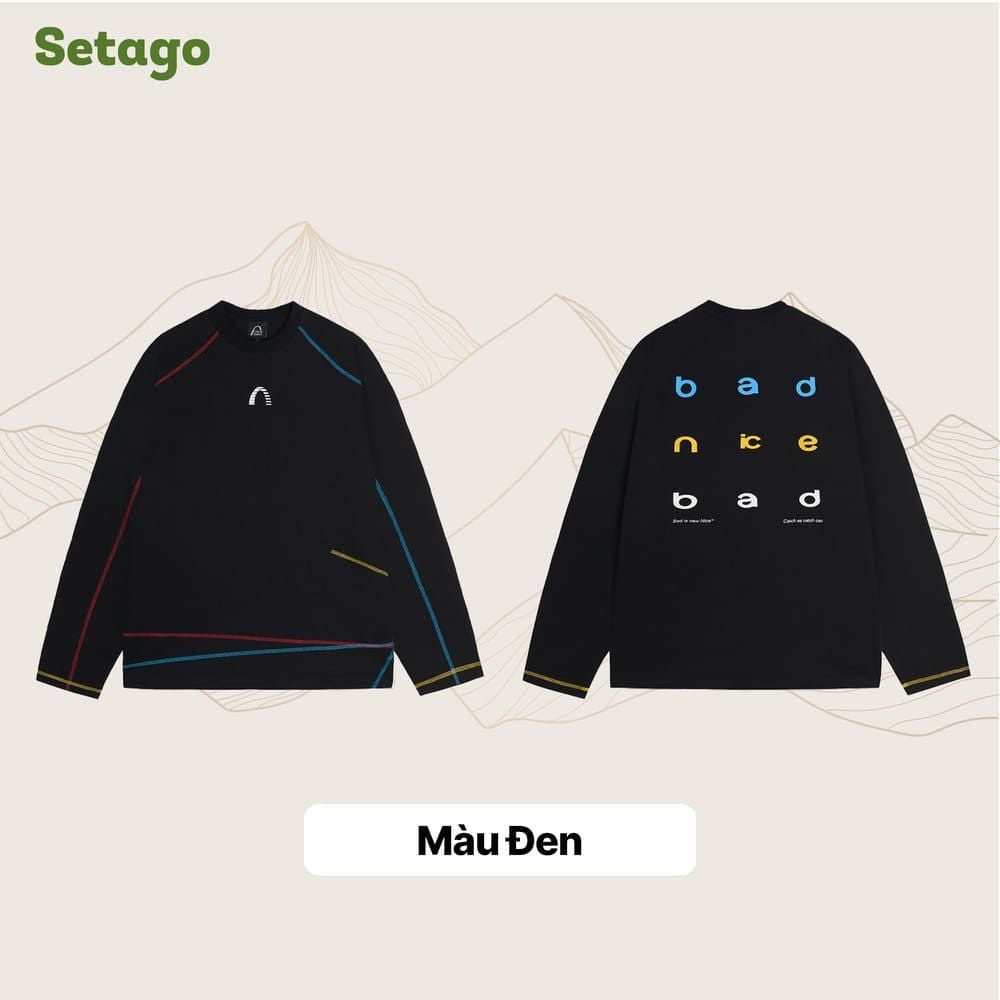 Áo dài tay NiceBad Oversize thể thao