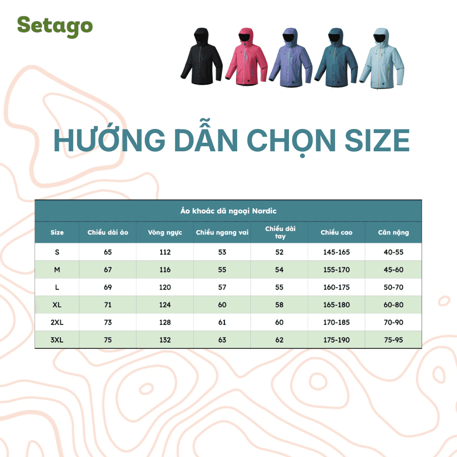 Nordic áo khoác dã ngoại - chống nước, giảm mài mòn, nhiều màu cá tính