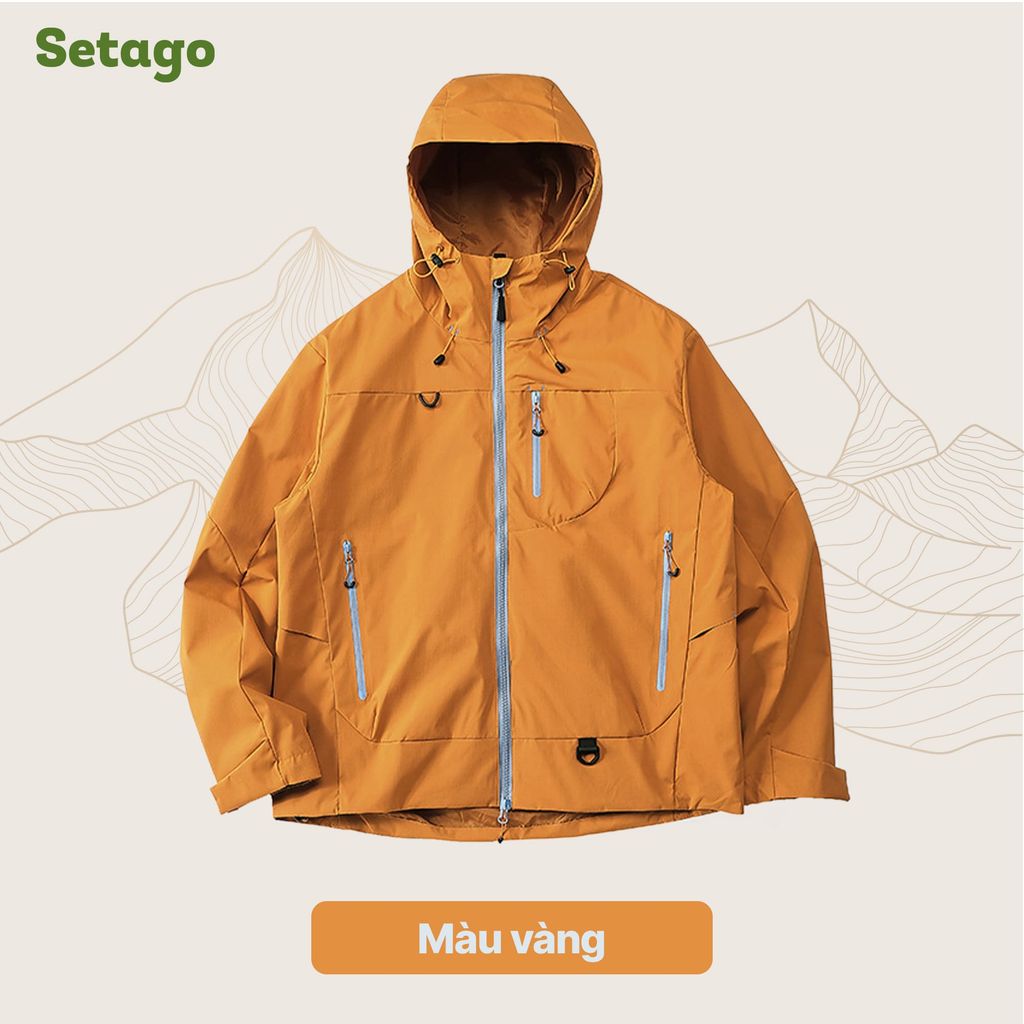 Áo khoác leo núi Nordic Pro – 2 lớp tách rời chống nước, cản gió & lót nỉ ô vuông