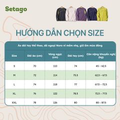 Áo dài tay thể thao, dã ngoại Noro nỉ mềm nhẹ, giữ ấm mùa đông