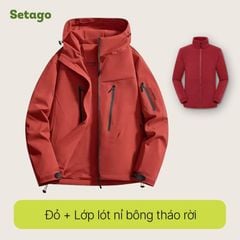 Áo khoác leo núi ExCore 3 trong 1 lót nỉ tháo rời
