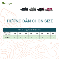 Giày trekking Outdoor Pro leo núi bám địa hình