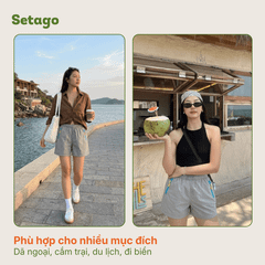 Quần short mùa hè Lumi chất vải mỏng nhẹ nhanh khô thoáng khí