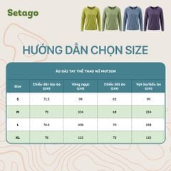 Áo dài tay nữ chạy bộ dã ngoại Motion co giãn, thoáng khí, thời trang