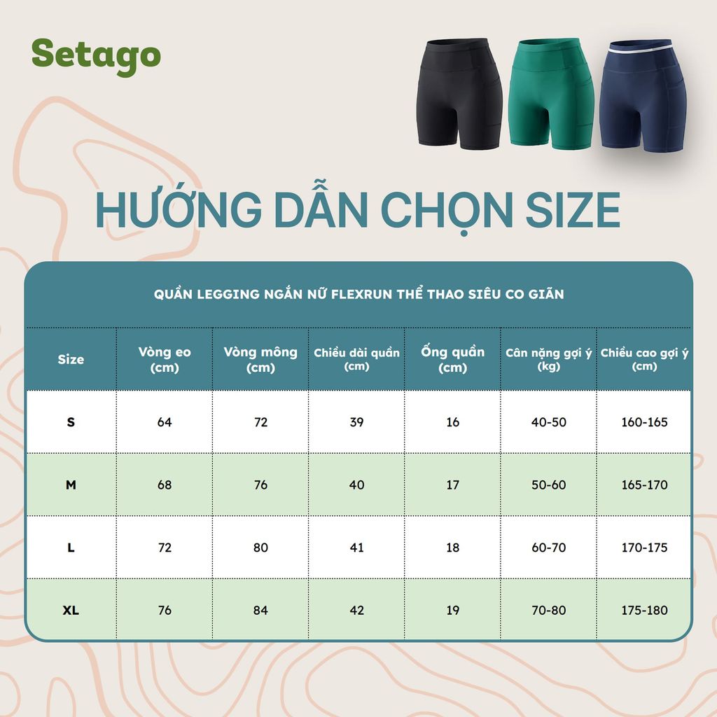 Quần legging ngắn nữ FlexRun siết eo tôn dáng siêu co giãn thể thao