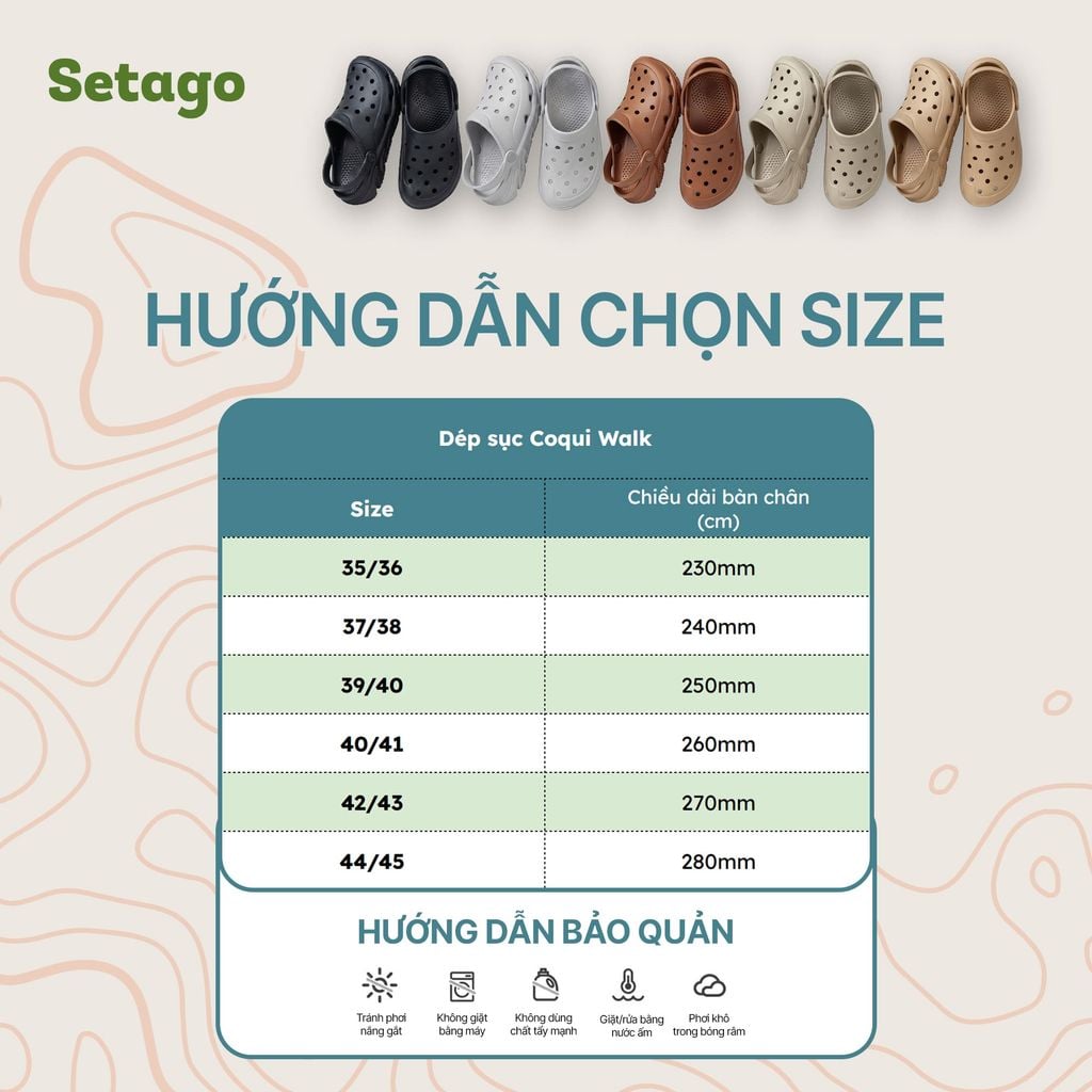 Dép sục Coqui Walk đúc nguyên khối êm ái kháng khuẩn