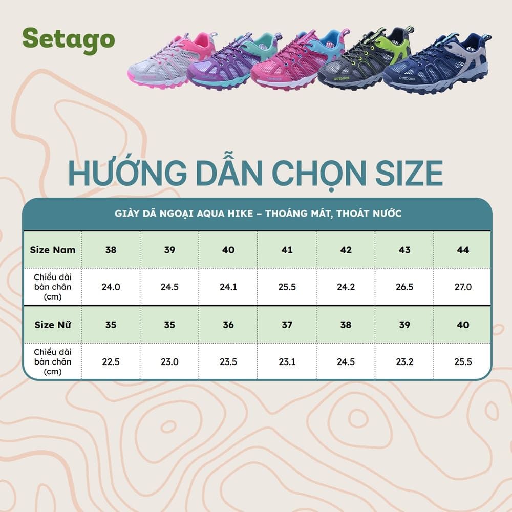 Giày dã ngoại Aqua Hike thoát nước nhanh