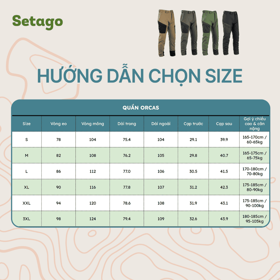 Quần dã ngoại, leo núi mùa đông Orcas - ấm áp, dày dặn, phù hợp mùa thu đông