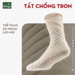 Tất thể thao chống trượt Setago Dri-fit co giãn thoáng khí cho leo núi và dã ngoại