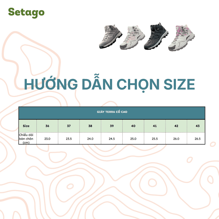 Giày Terra Shoes cổ cao, chống nước, siêu nhẹ – bảo vệ chân tối đa, chinh phục mọi địa hình