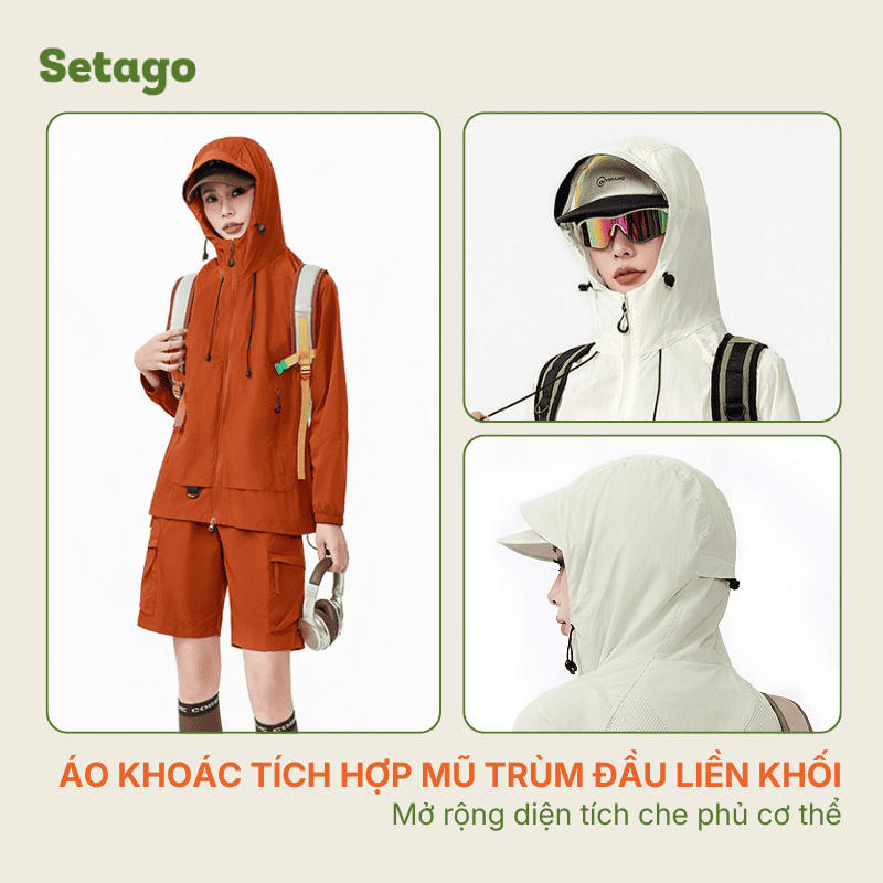 Bộ quần short và áo khoác chống nắng Macca chất liệu lụa băng thoáng mát
