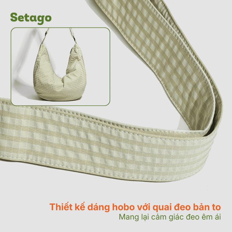 Túi tote vải Waffy dáng hobo chống thấm nhẹ thời trang