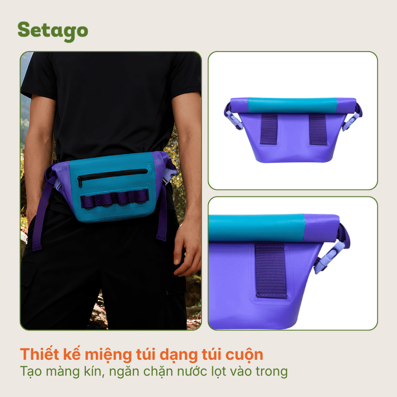 Túi đeo hông chống nước Hydry Pop khóa cuộn nhỏ gọn tiện lợi
