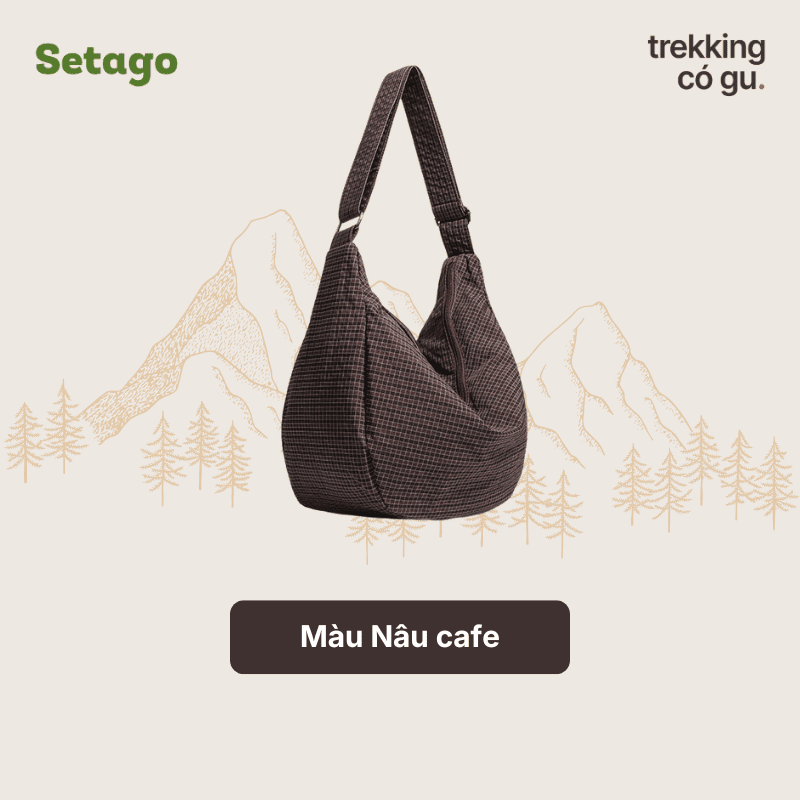 Túi tote vải Waffy dáng hobo chống thấm nhẹ thời trang