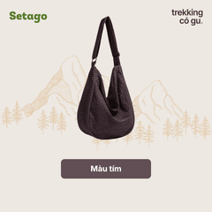 Túi tote vải Waffy dáng hobo chống thấm nhẹ thời trang