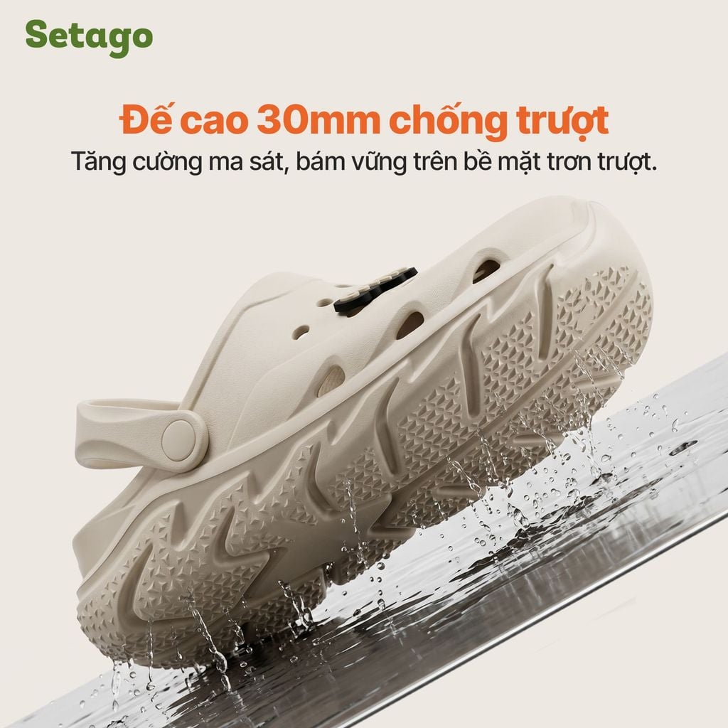 Dép sục Coqui Walk đúc nguyên khối êm ái kháng khuẩn