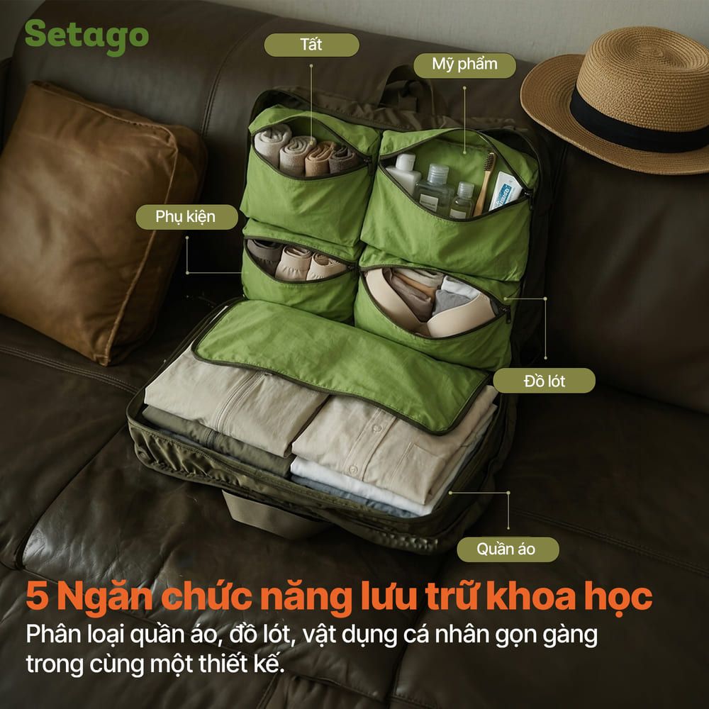 Túi xếp đồ vali du lịch, công tác Zip Pack tiện lợi, gọn gàng, cao cấp