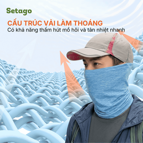 Khăn ống đa năng Cool Buff chống nắng, thoáng mát, nhanh khô, du lịch, dã ngoại, phượt, lái xe